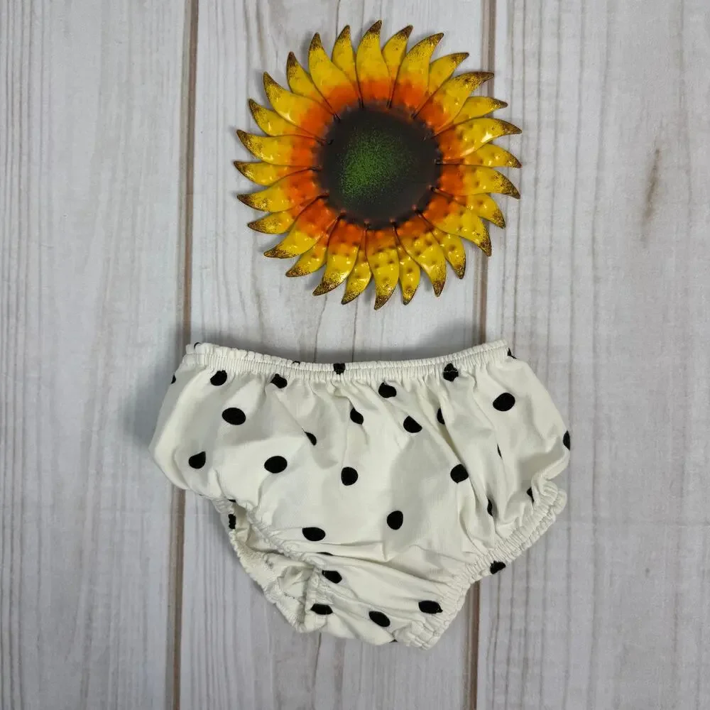 Kate Spade‎ New York Baby Girls Black Polka Dot Ruffle Dress Bloomer Set 18M